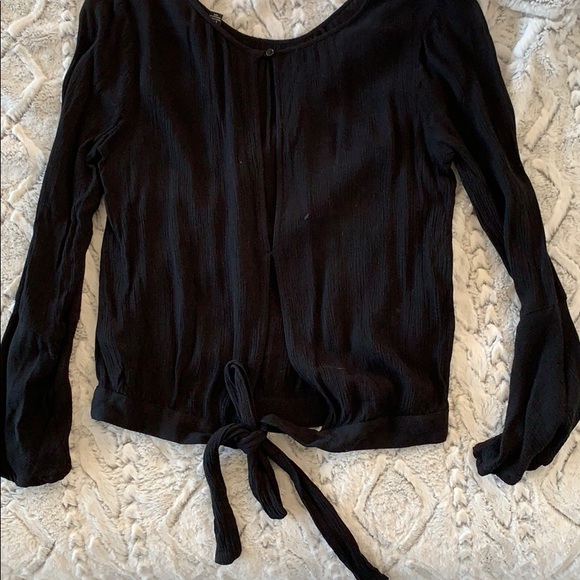 Bell Sleeve Back Tie Top - Picture 2 of 2